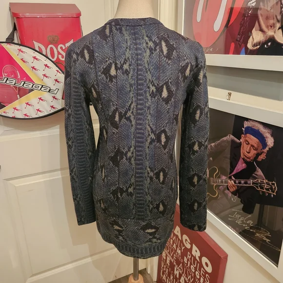 Chloé Vintage Mini Dress In Black Navy and Olive Tones. Runway Piece - Picture 3 of 10